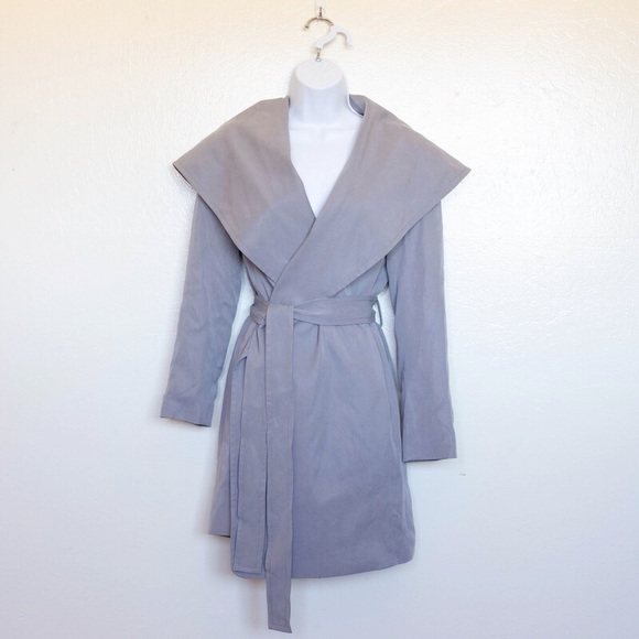 ❗️SOLD❗️Club Monaco Hanne Trench Coat Shadow Grey - Picture 5 of 7